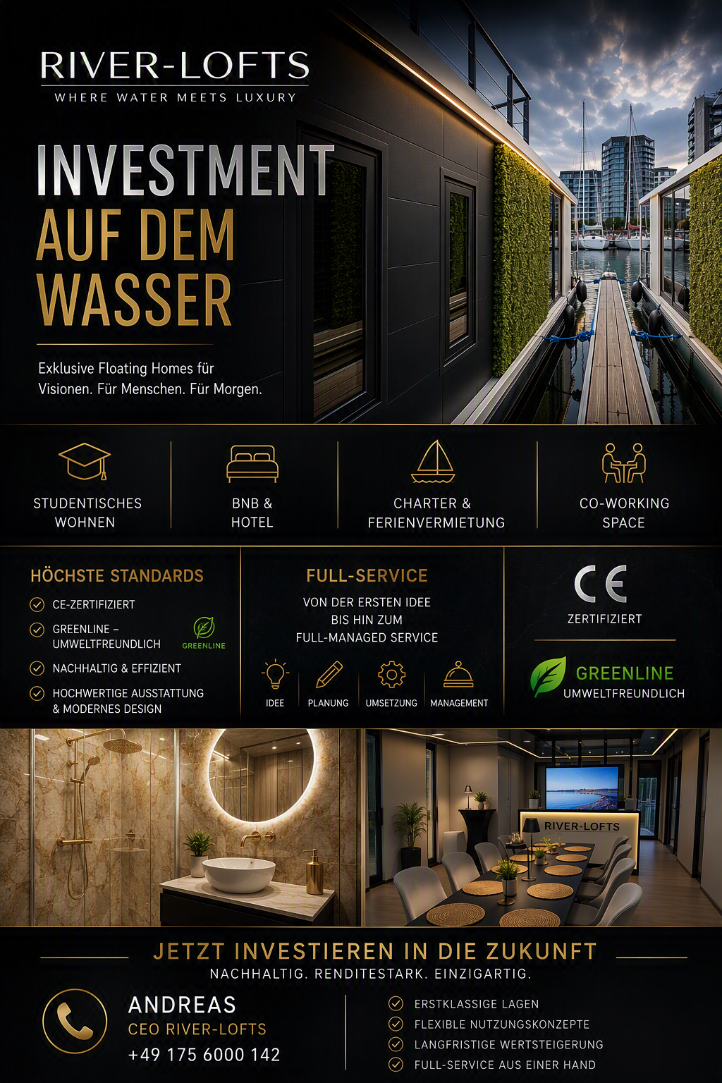 River Lofts Flyer: Investment auf dem Wasser