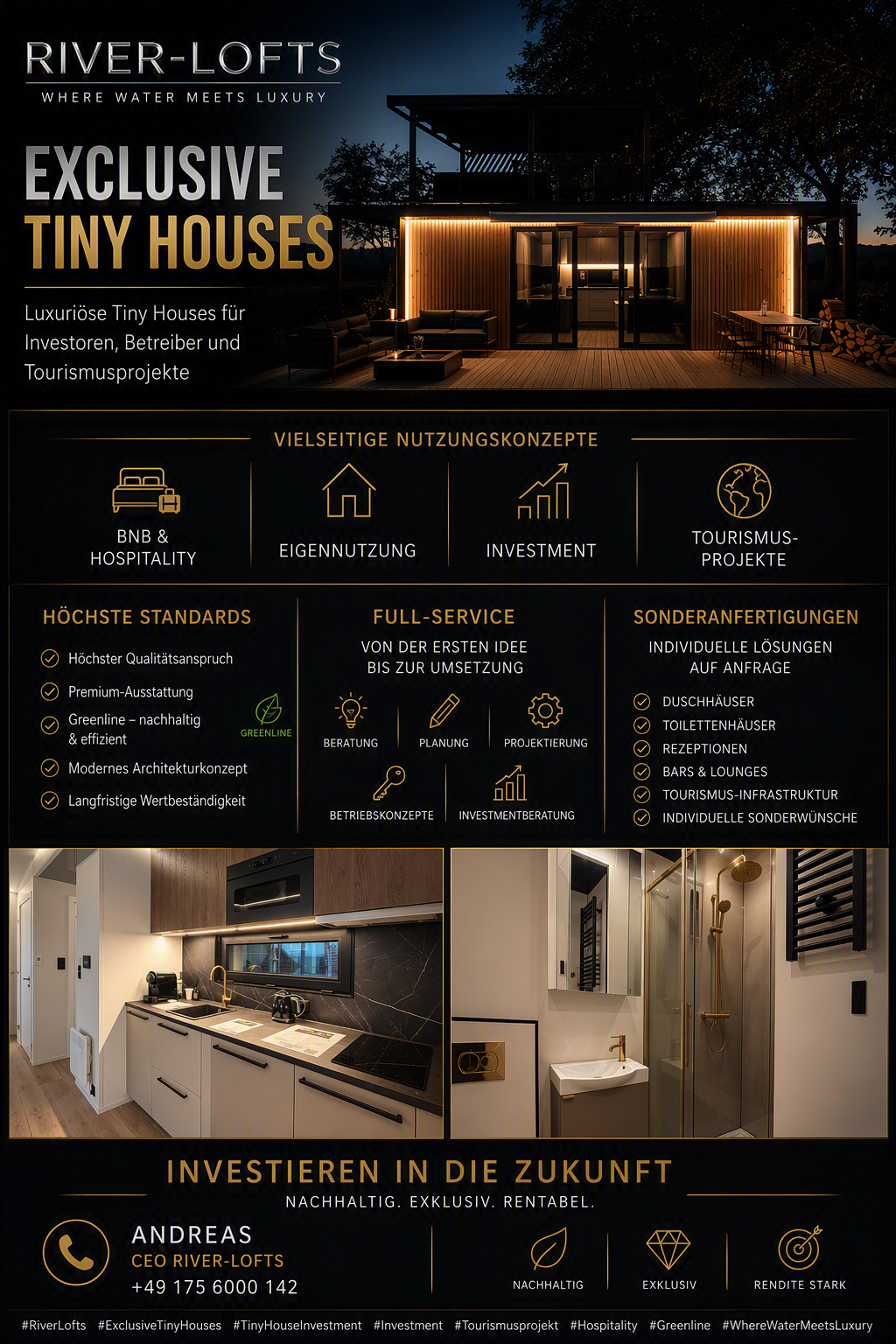 River Lofts Flyer: Exclusive Tiny Houses
